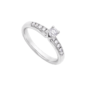 14K White Gold Diamond Ring PNJ DDDDW001969