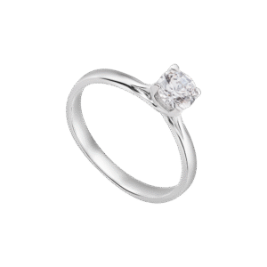 10K White Gold Ring with ECZ Stone PNJ XM00W000080